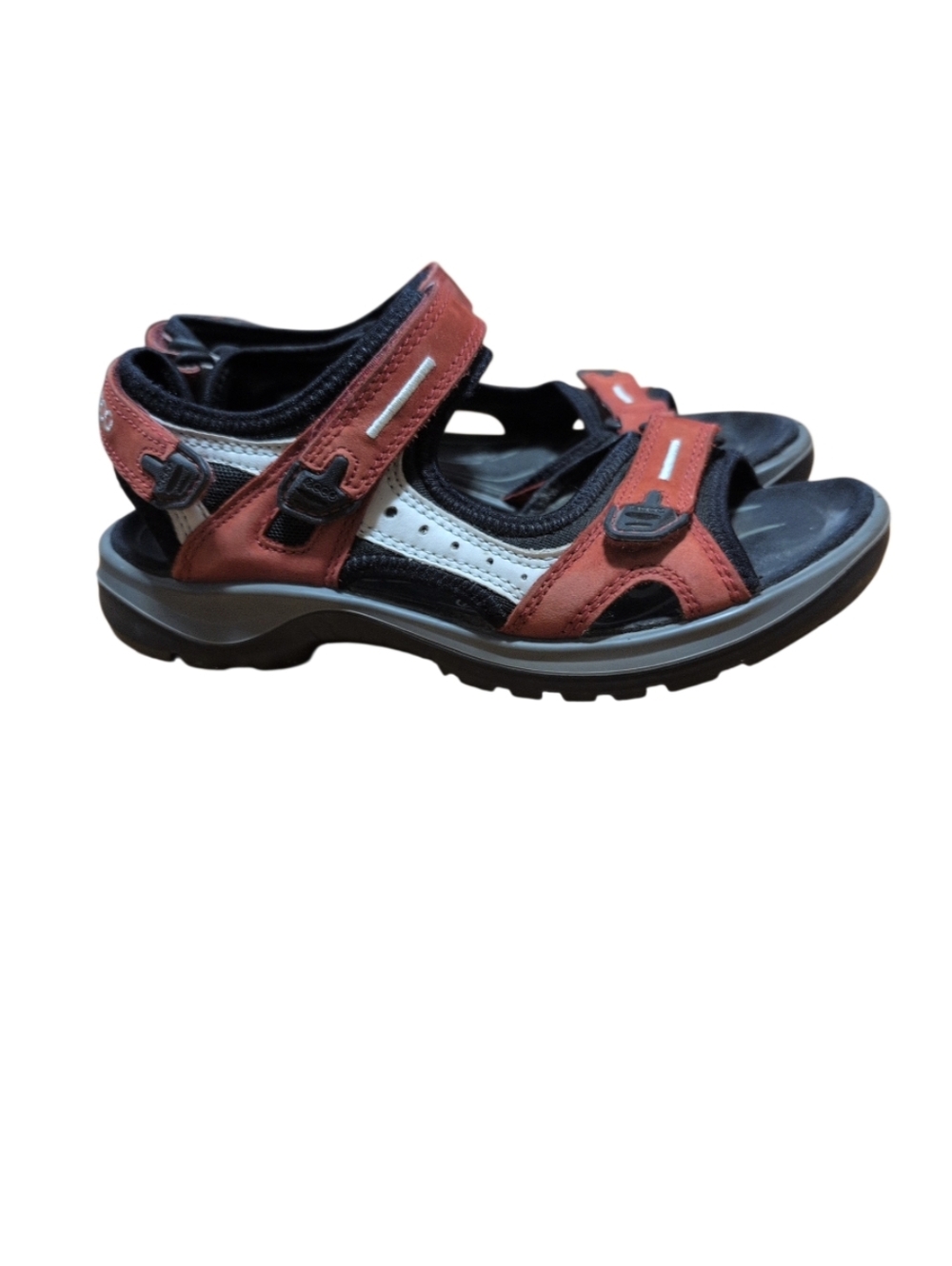ECCO Offroad Sandals Womens EU 38 Red Adjustable Strap Comfort Walking Hiking